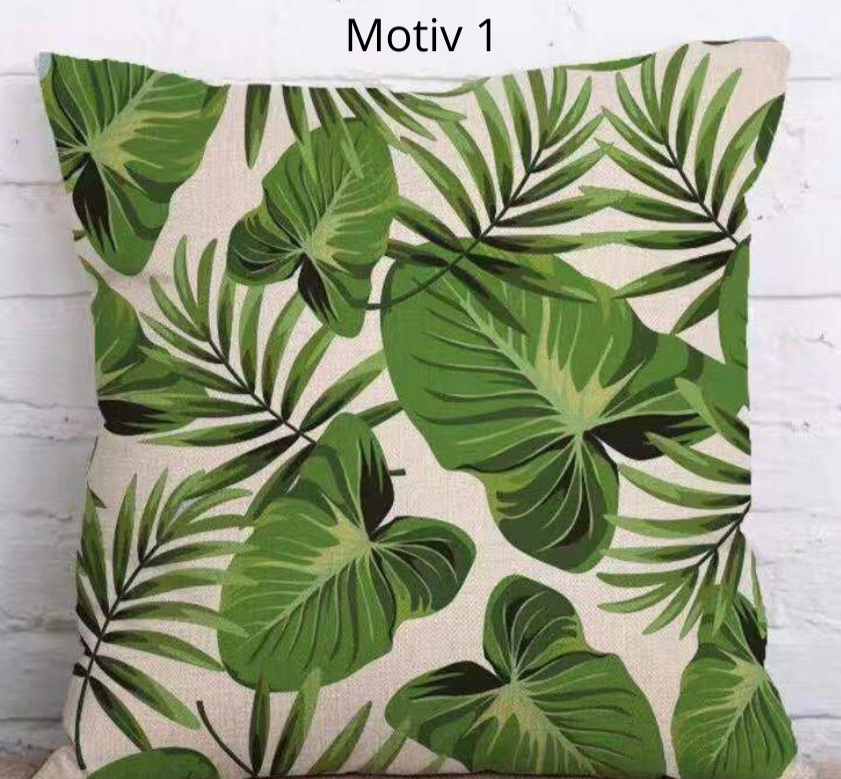 Verschiedene Kissenbezüge Blatt-Motive