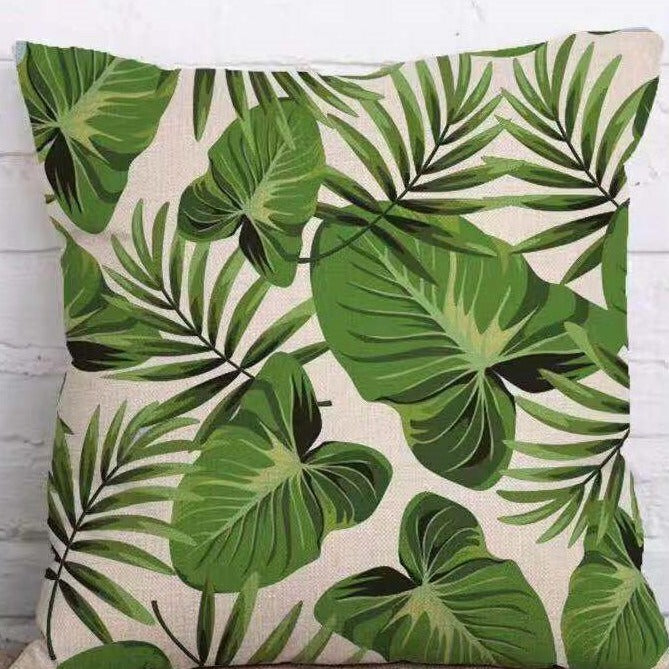 Verschiedene Kissenbezüge Blatt-Motive