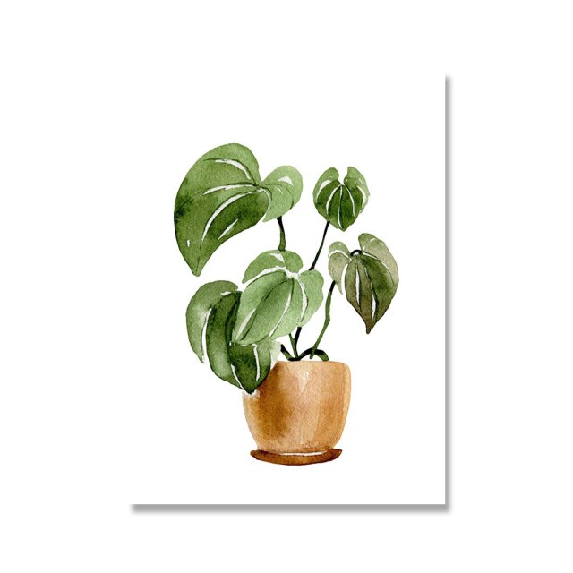 Leinwandmalerei 'Houseplants'