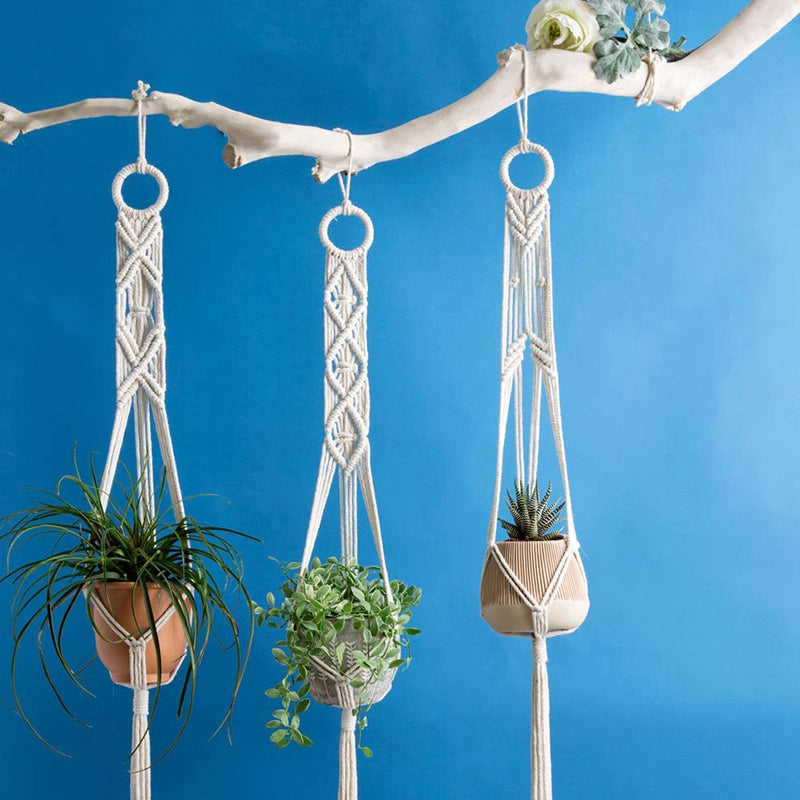 Makramee-Blumenampel 3er Set