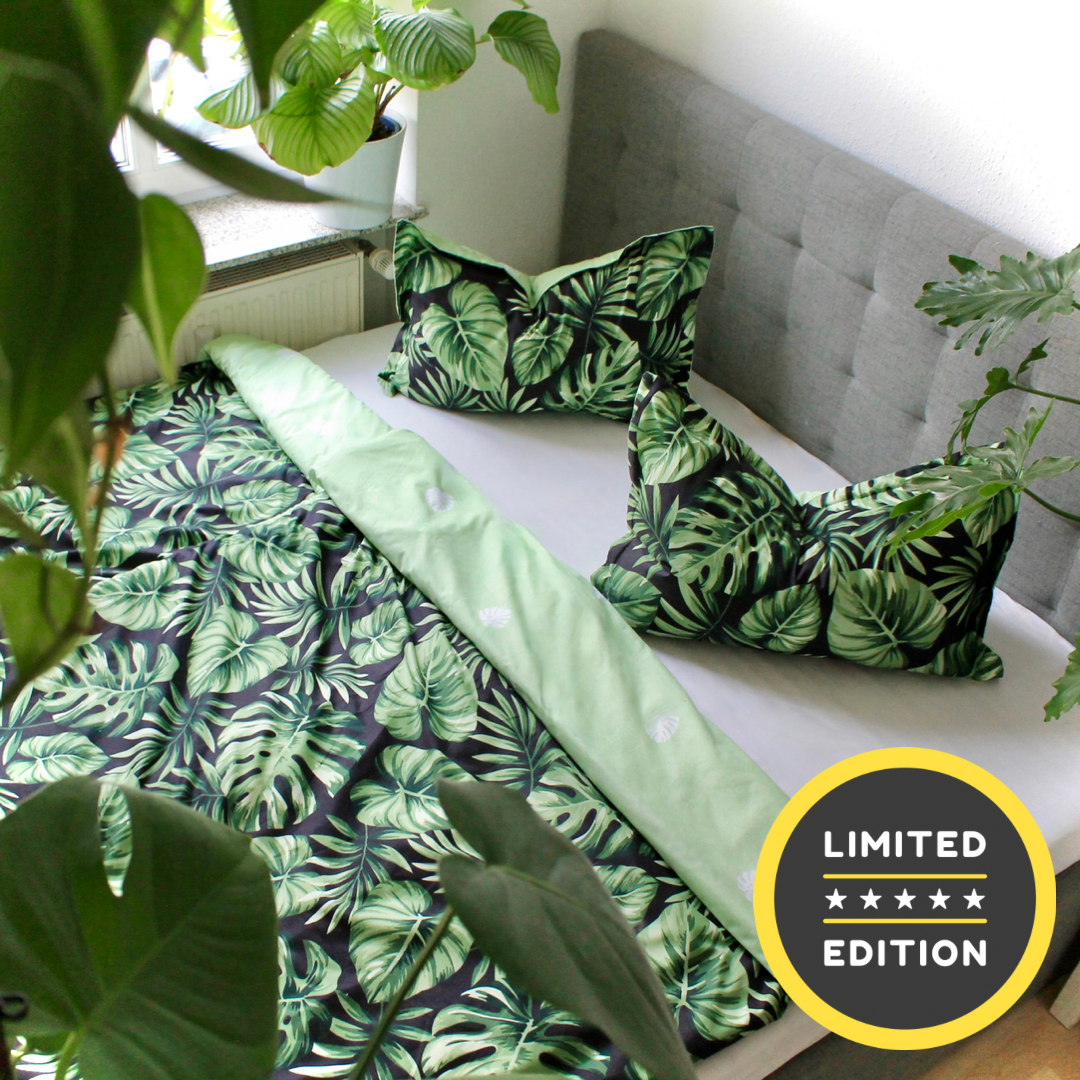 Bettwäsche 'Tropical Monstera'