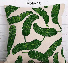 Verschiedene Kissenbezüge Blatt-Motive