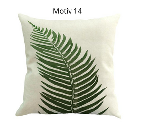 Verschiedene Kissenbezüge Blatt-Motive