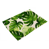 Platzdeckchen mit Pflanzenprint
