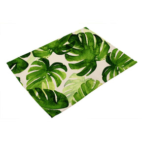 Platzdeckchen mit Pflanzenprint