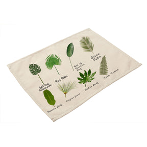 Platzdeckchen mit Pflanzenprint