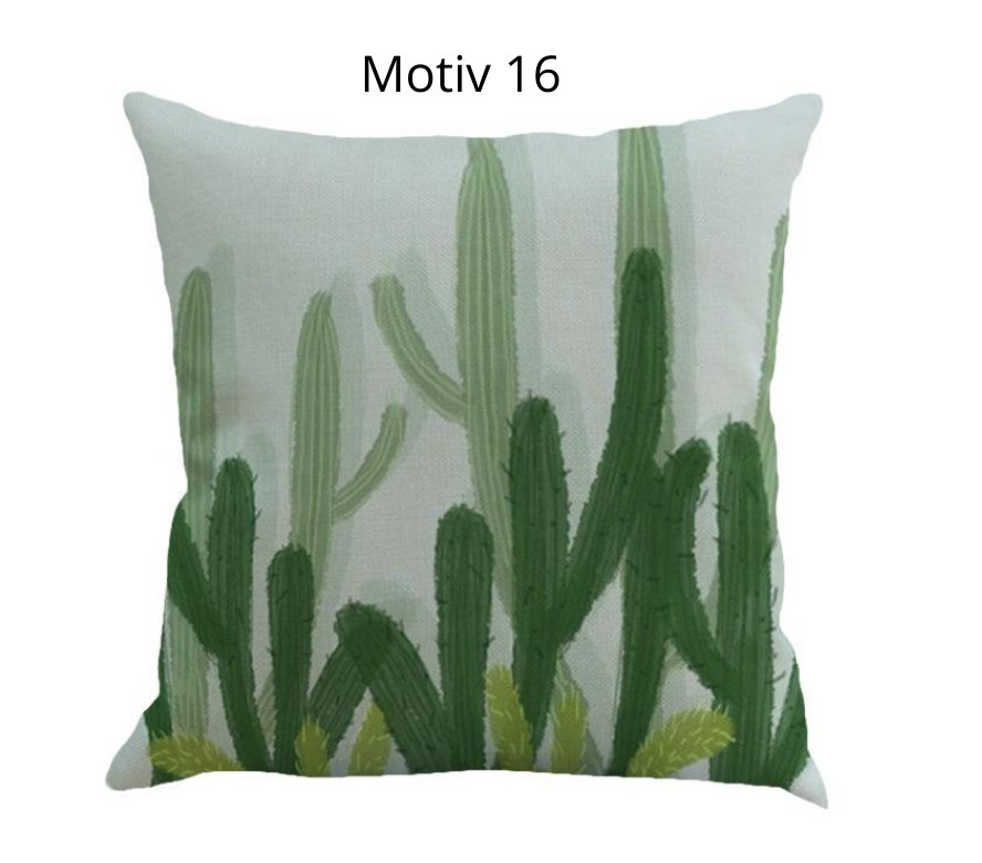 Verschiedene Kissenbezüge Blatt-Motive
