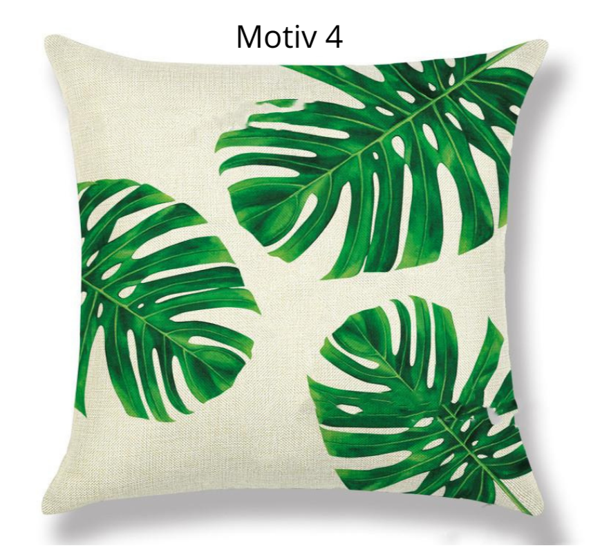 Verschiedene Kissenbezüge Blatt-Motive