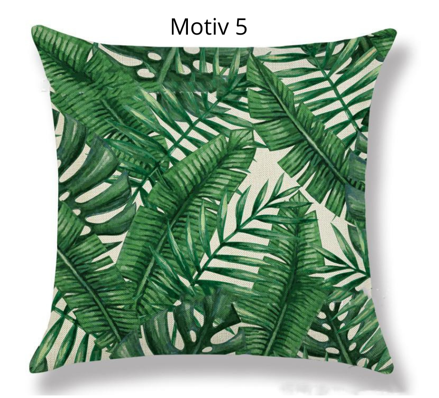 Verschiedene Kissenbezüge Blatt-Motive