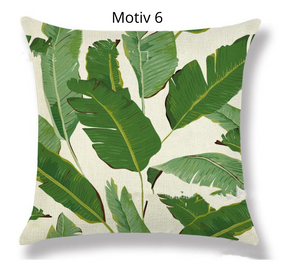 Verschiedene Kissenbezüge Blatt-Motive